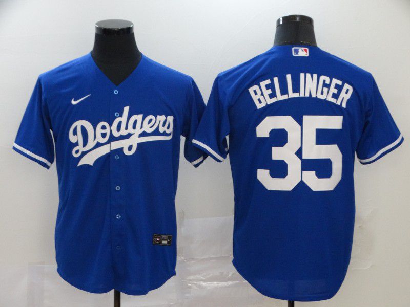 Men Los Angeles Dodgers 35 Bellinger Blue Nike Game MLB Jerseys